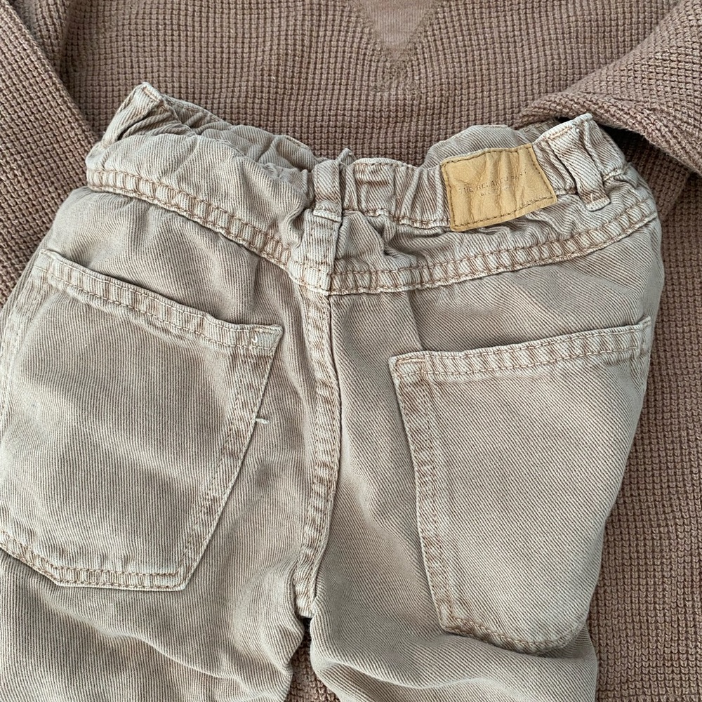 Zara mauve waffle Knit cotton Sweater and ankle Pants Set - Picture 6 of 6